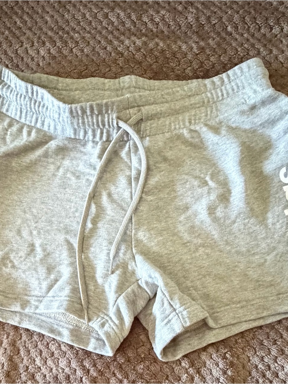Gray Adidas Women's Drawstring Lounge Shorts